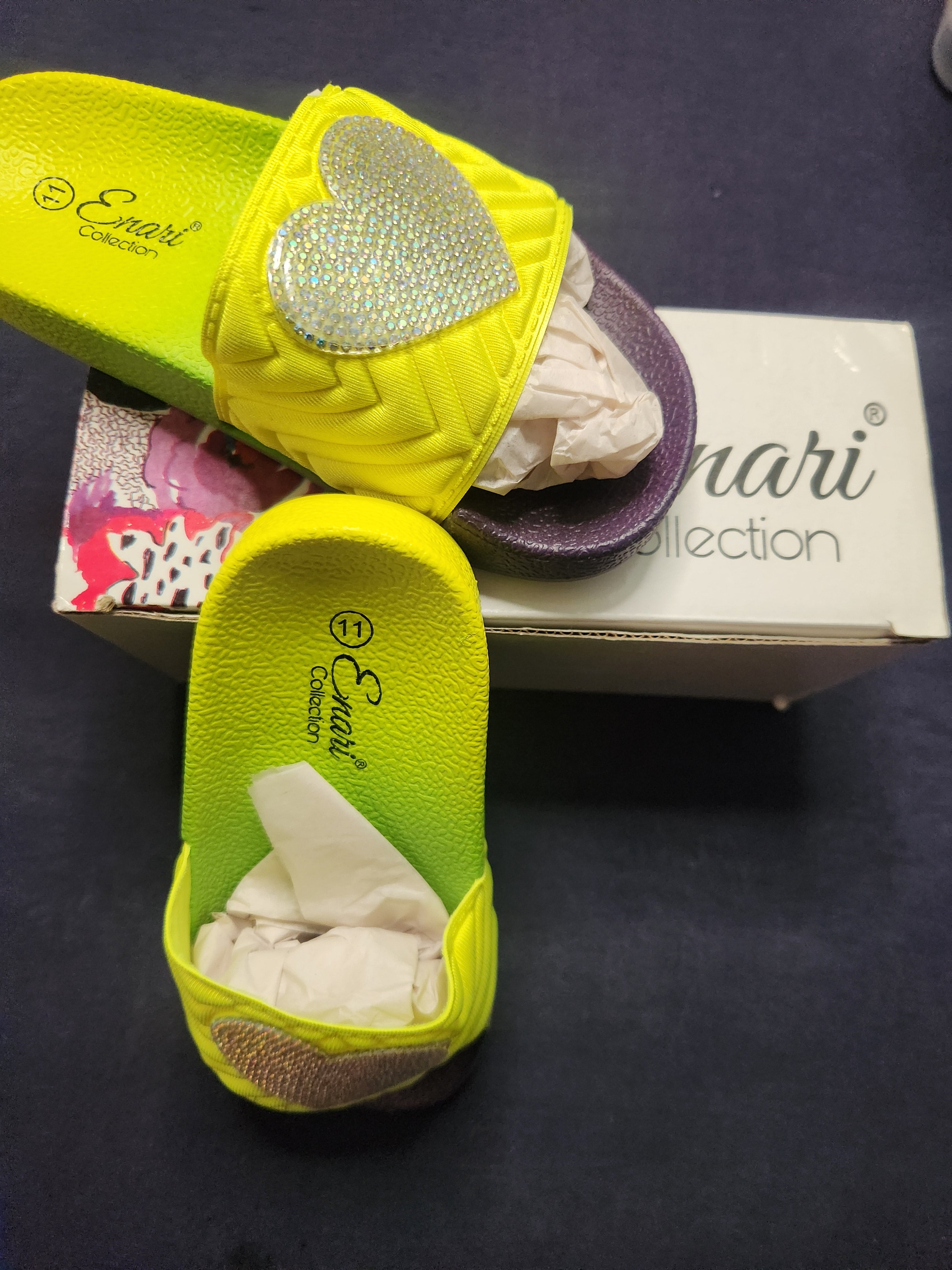 Blinged Athletic Slides