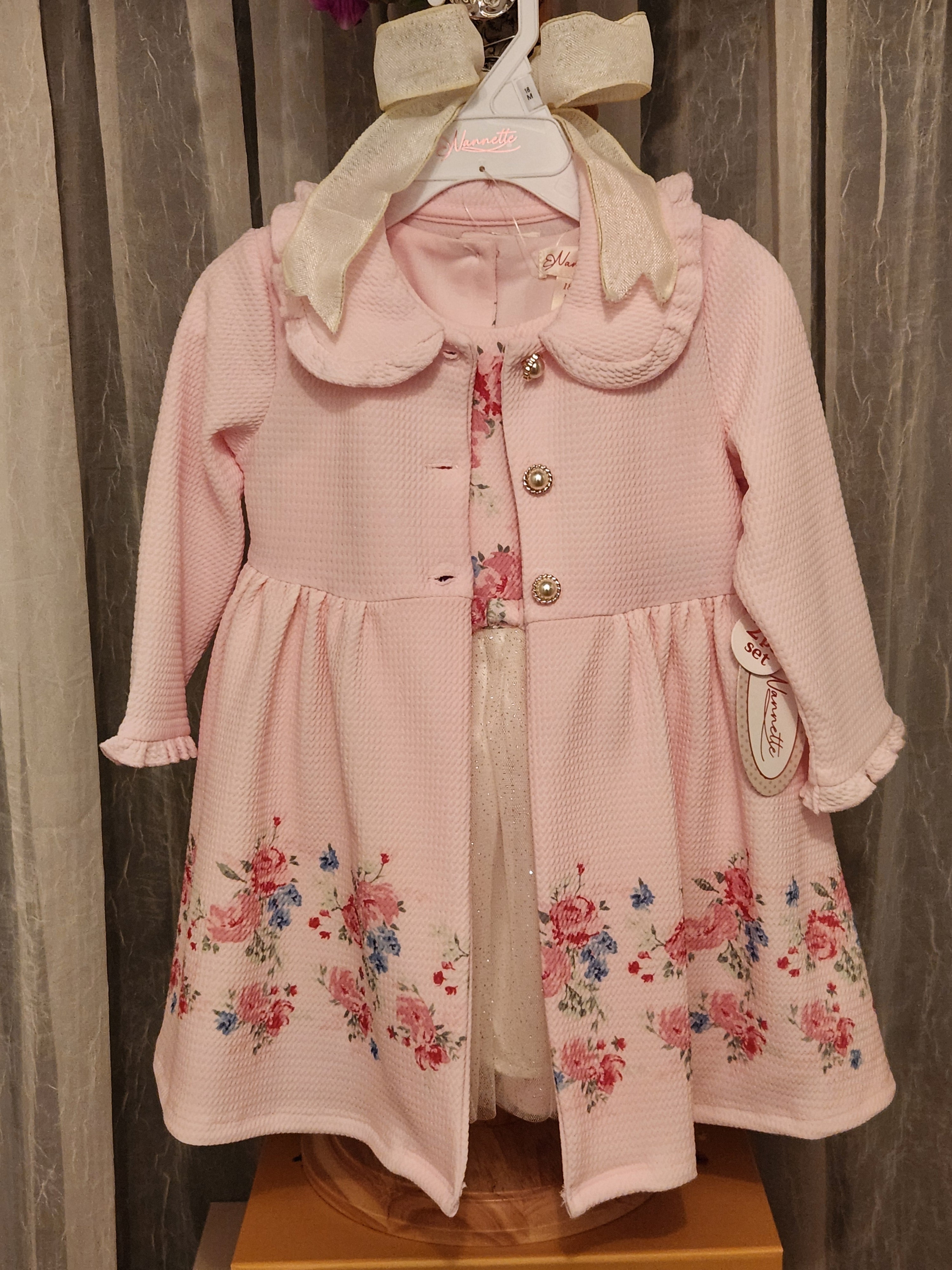 Talented Teagan (Size 18m) Baby's Dress & Coat Set