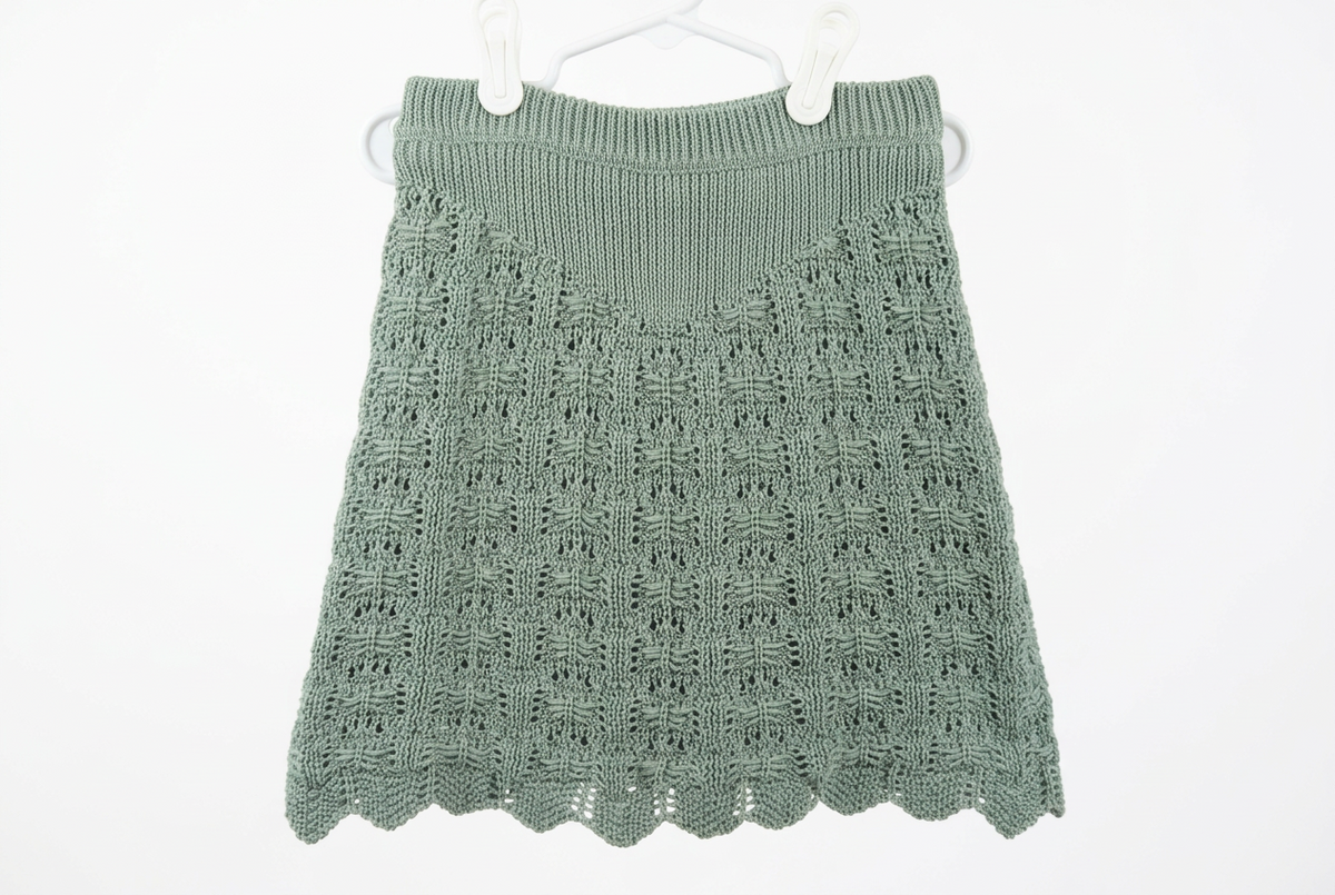 Jasmine-Teal Crochet Top & Skirt Set,