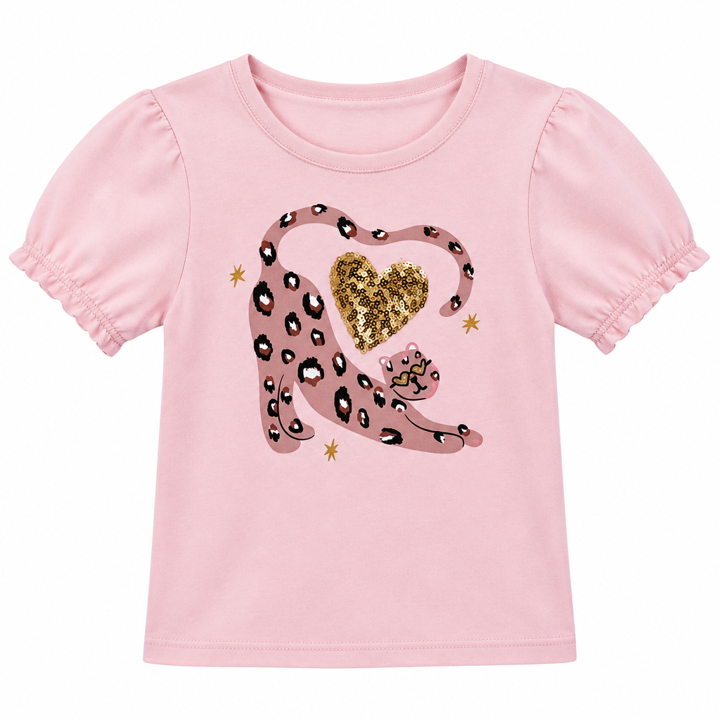 Dana- Girl's Leopard Skirt & Top Set (Size 10)