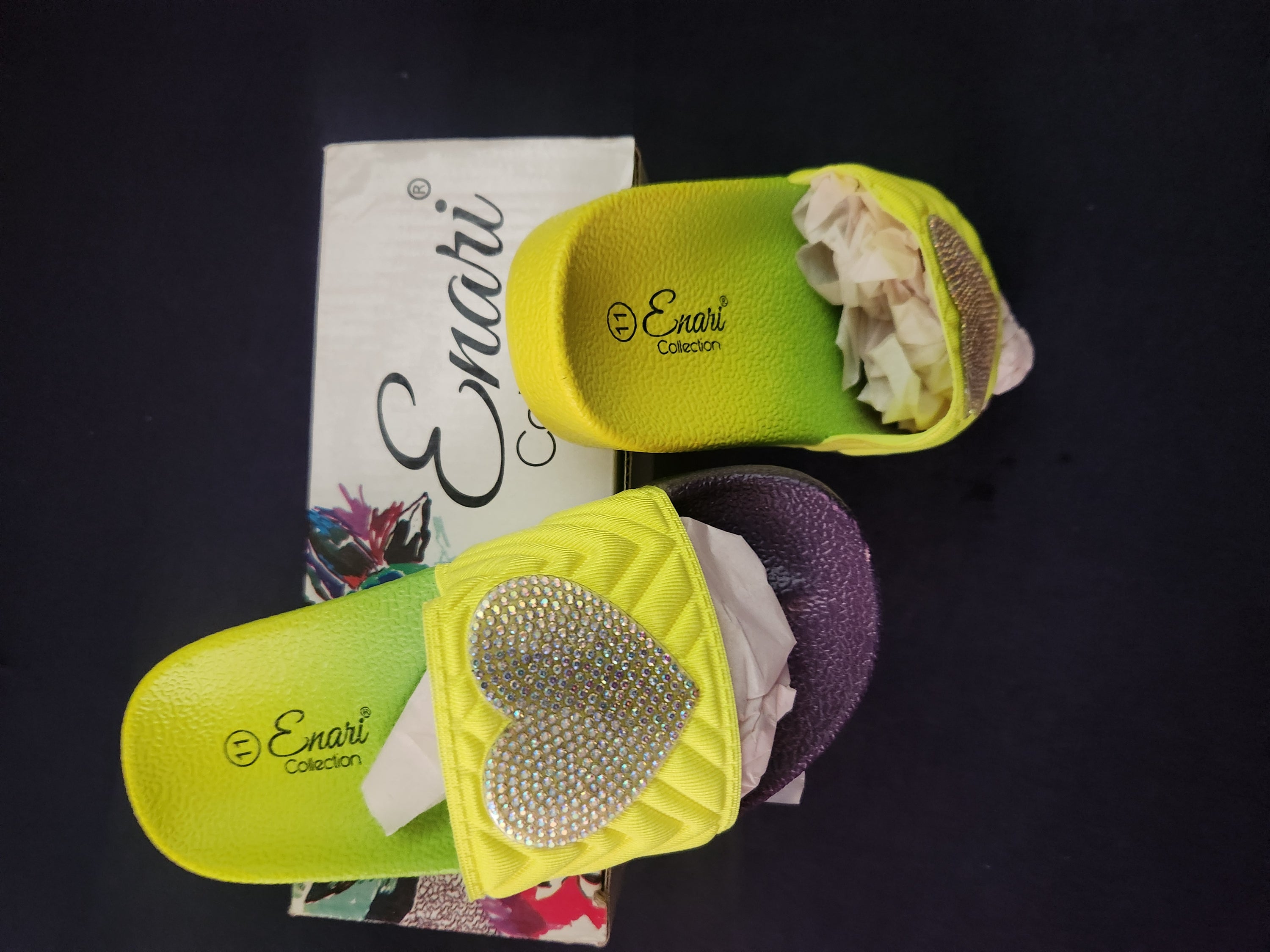 Blinged Athletic Slides