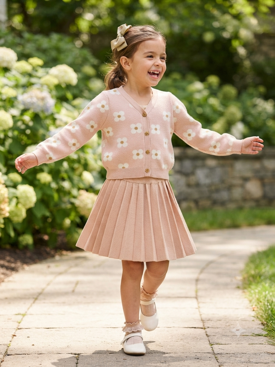 Modern Milan (Size 6) Girl's Cardigan Set