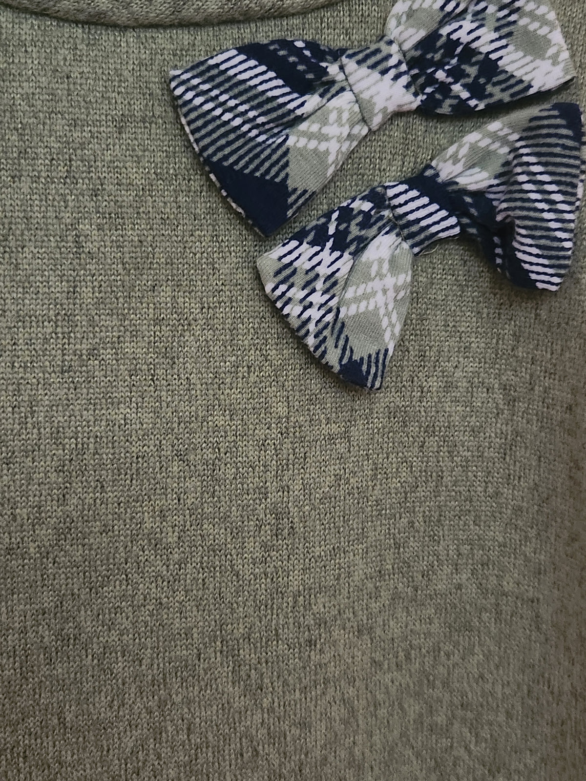 Janelle-Toddler Olive Peplum Top/Navy Plaid Legging Set, Size 2T,3T
