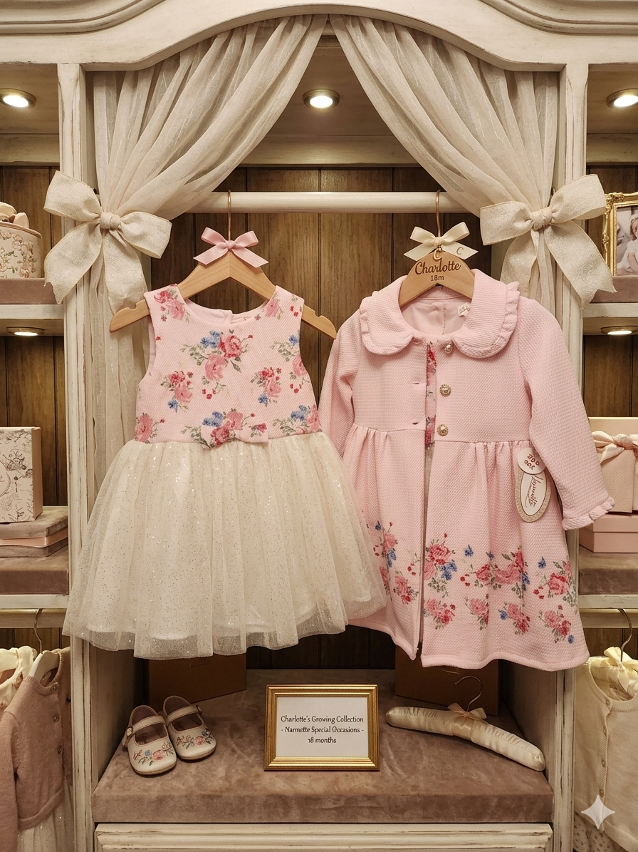 Talented Teagan (Size 18m) Baby's Dress & Coat Set