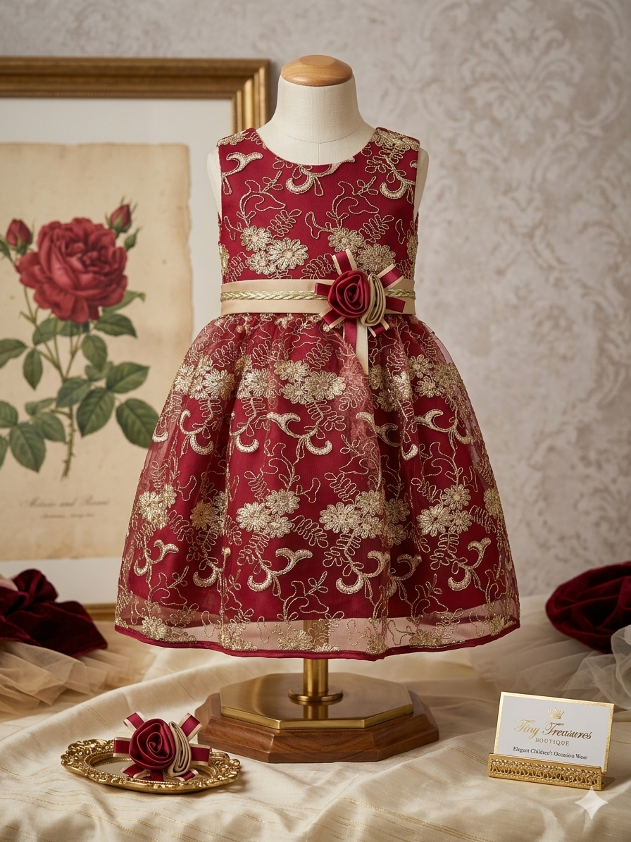 Jessica Apple Red (Various Sizes) Girls' Dresses