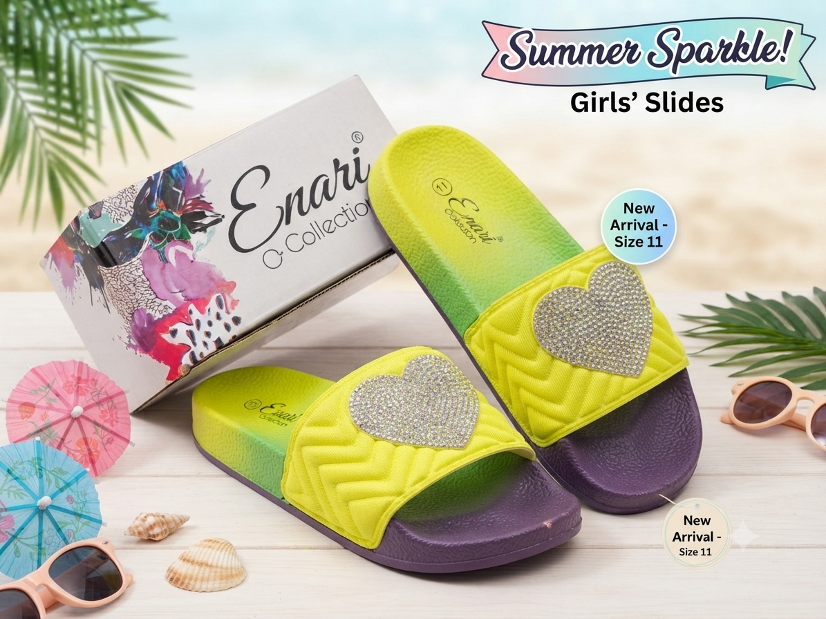 Blinged Athletic Slides