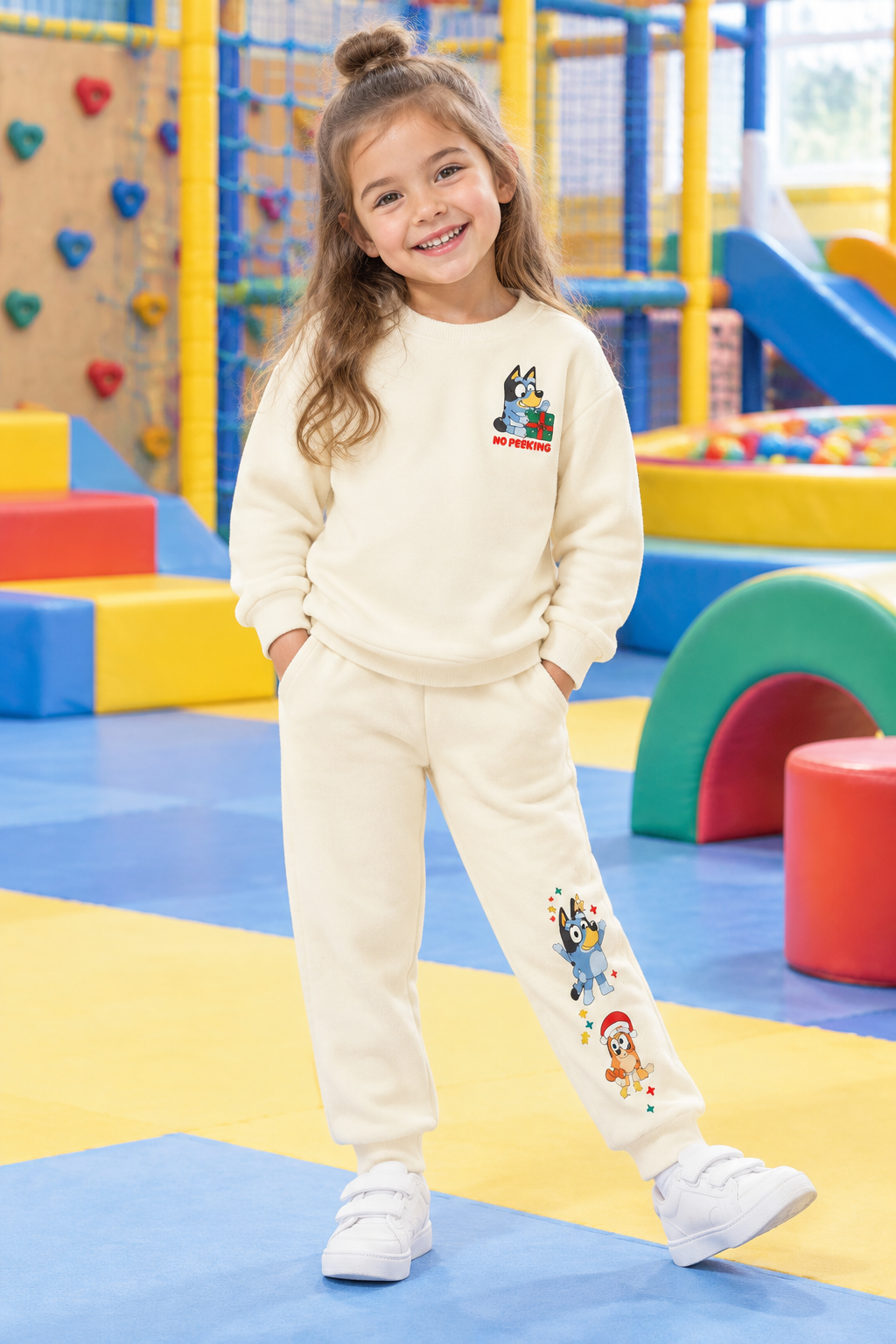 Felice-Bluey Girl's Holiday Jogger Set (Size 5T)