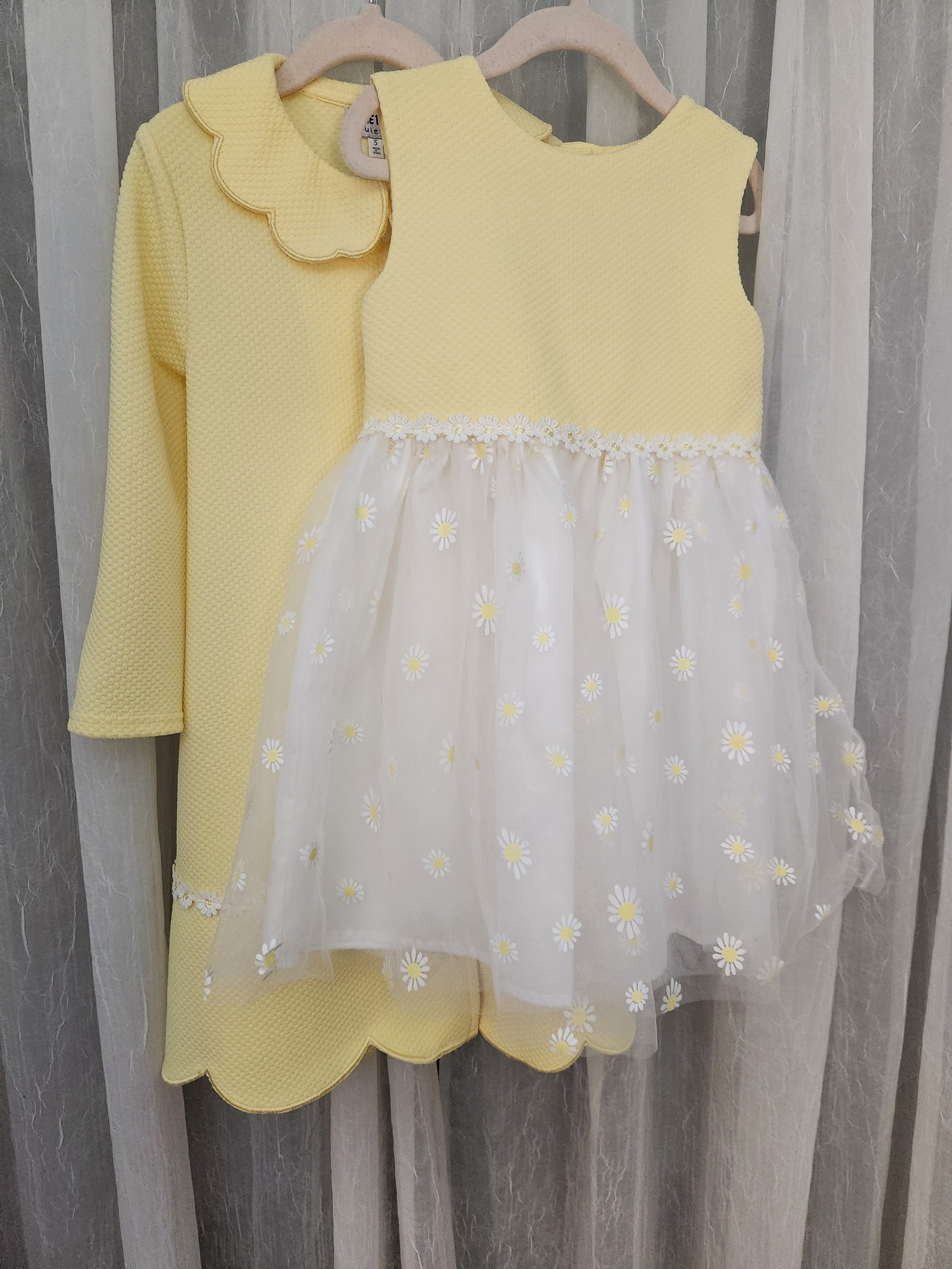 Blueberi Boulevard Stunning Daisy Yellow/White Dress&Coat Ensemble, Size 5, NWT