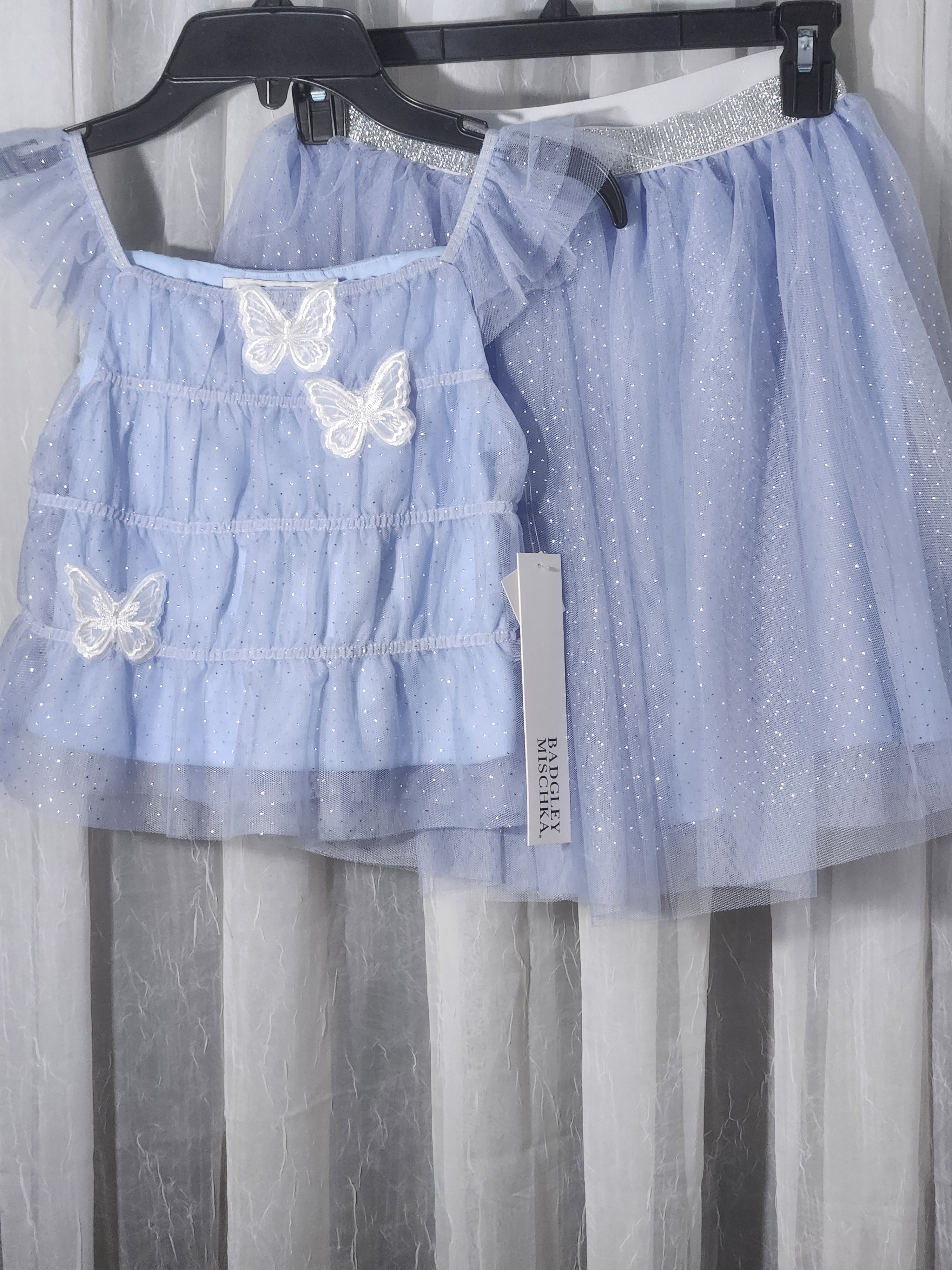 Whimsical Waverly (Size 8) Girl's Skirt & Top Set