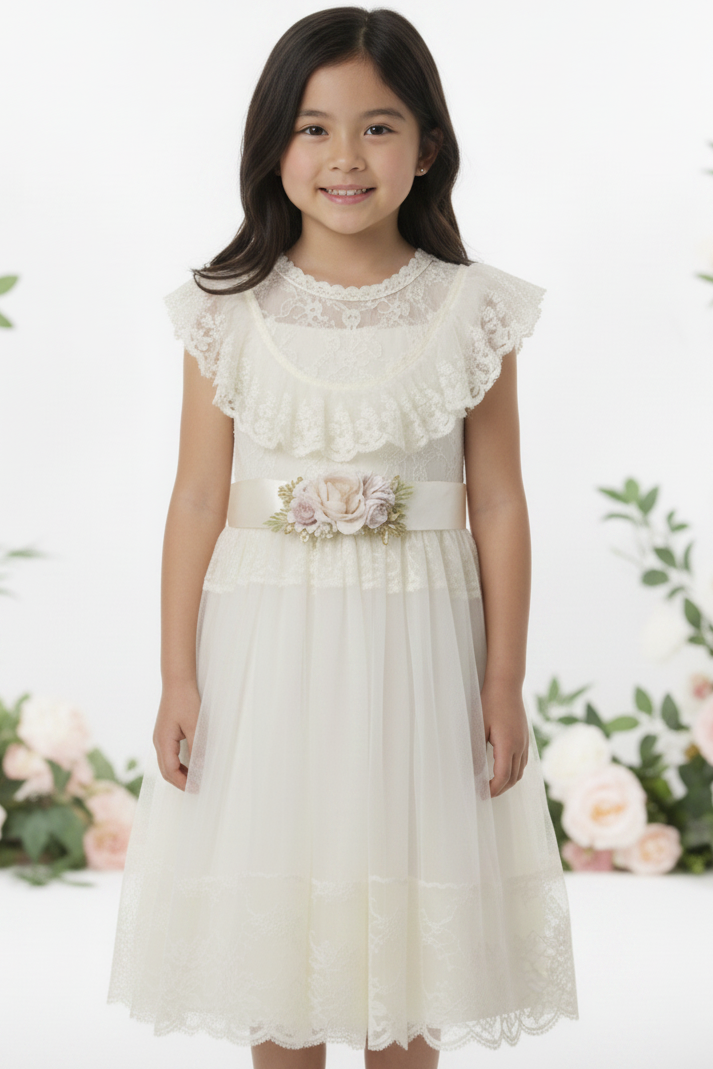 Independent Ivory (Size 6) Girl's Dress