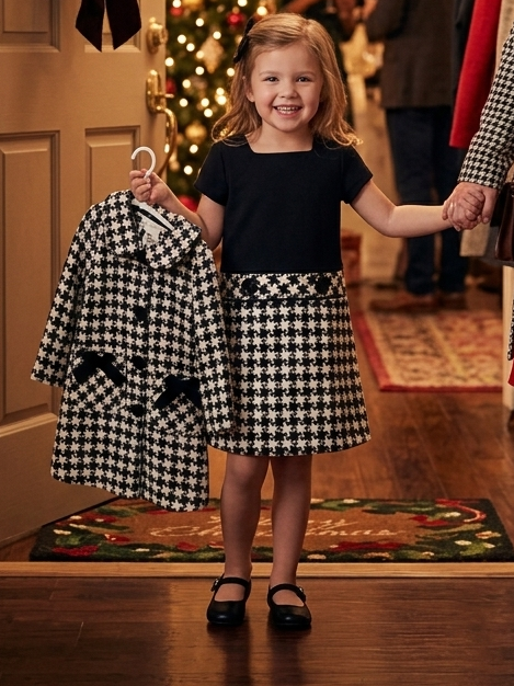 Admired Anastasia (Size 2T&4T) Girl's Dress & Coat Ensemble
