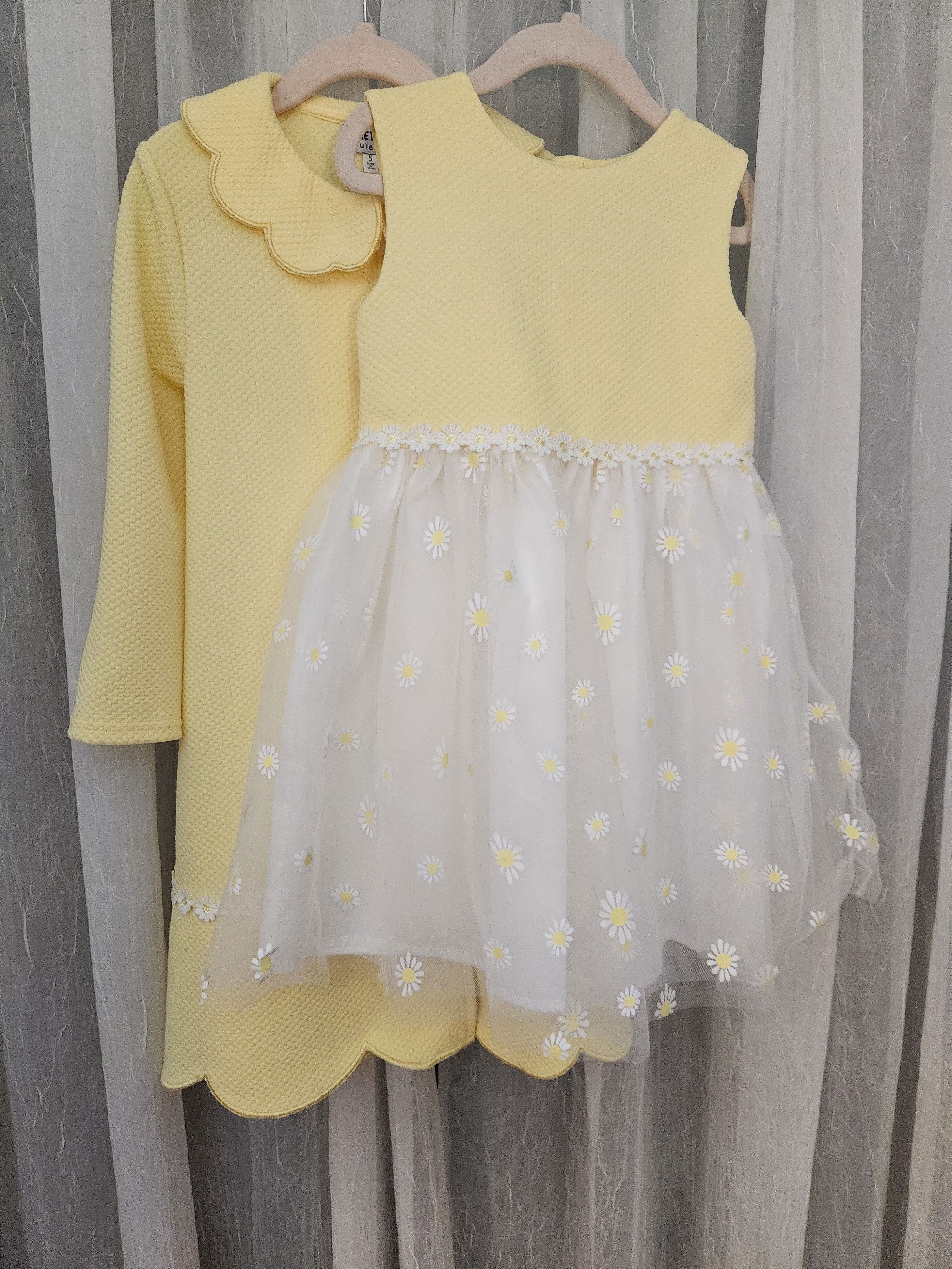 Blueberi Boulevard Stunning Daisy Yellow/White Dress&Coat Ensemble, Size 5, NWT