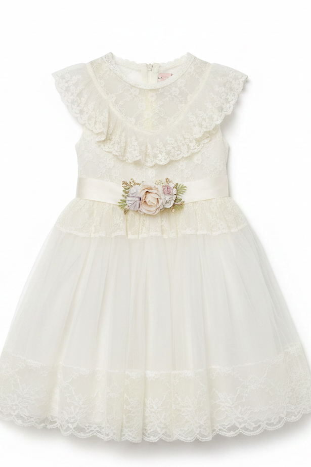 Independent Ivory (Size 6) Girl's Dress