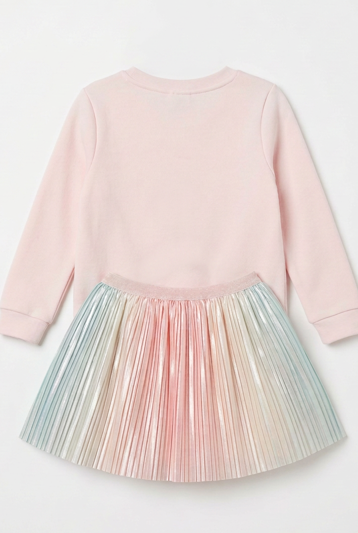 Kasey-Grinch Pleated Ombre Skirt & Top Set (Size-3T)