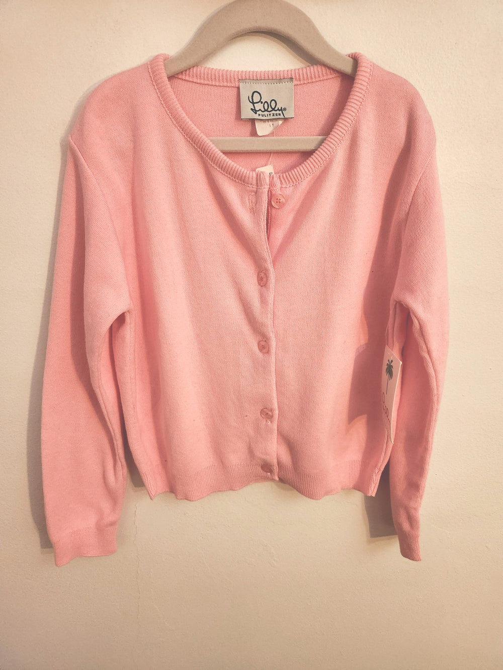 Pink Cotton Cardigan (Size 6X)