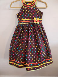 Rainbow Dot Robin (Size 8) Girl's Dress