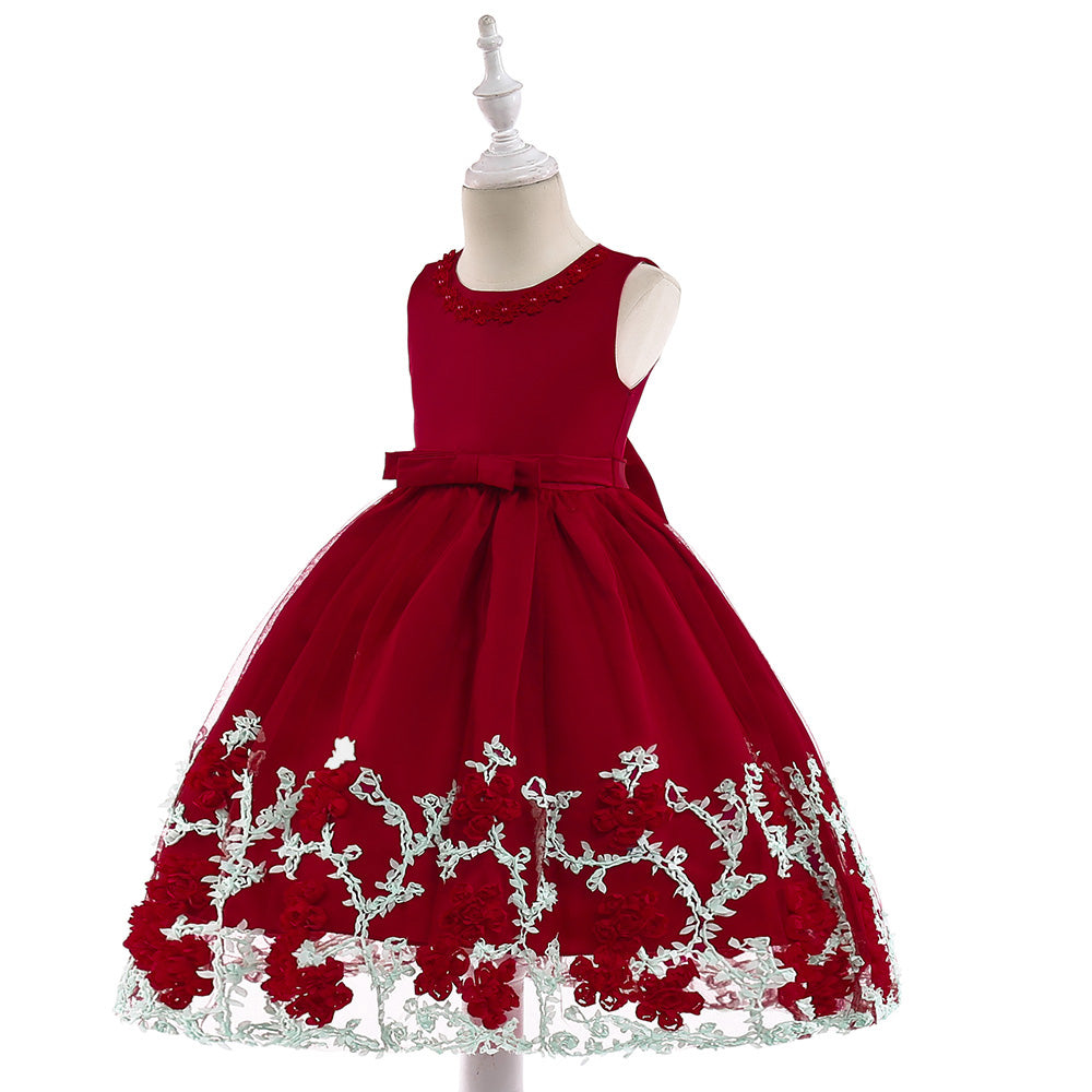 Addison Apple Red (Various Sizes) Girls' Dresses